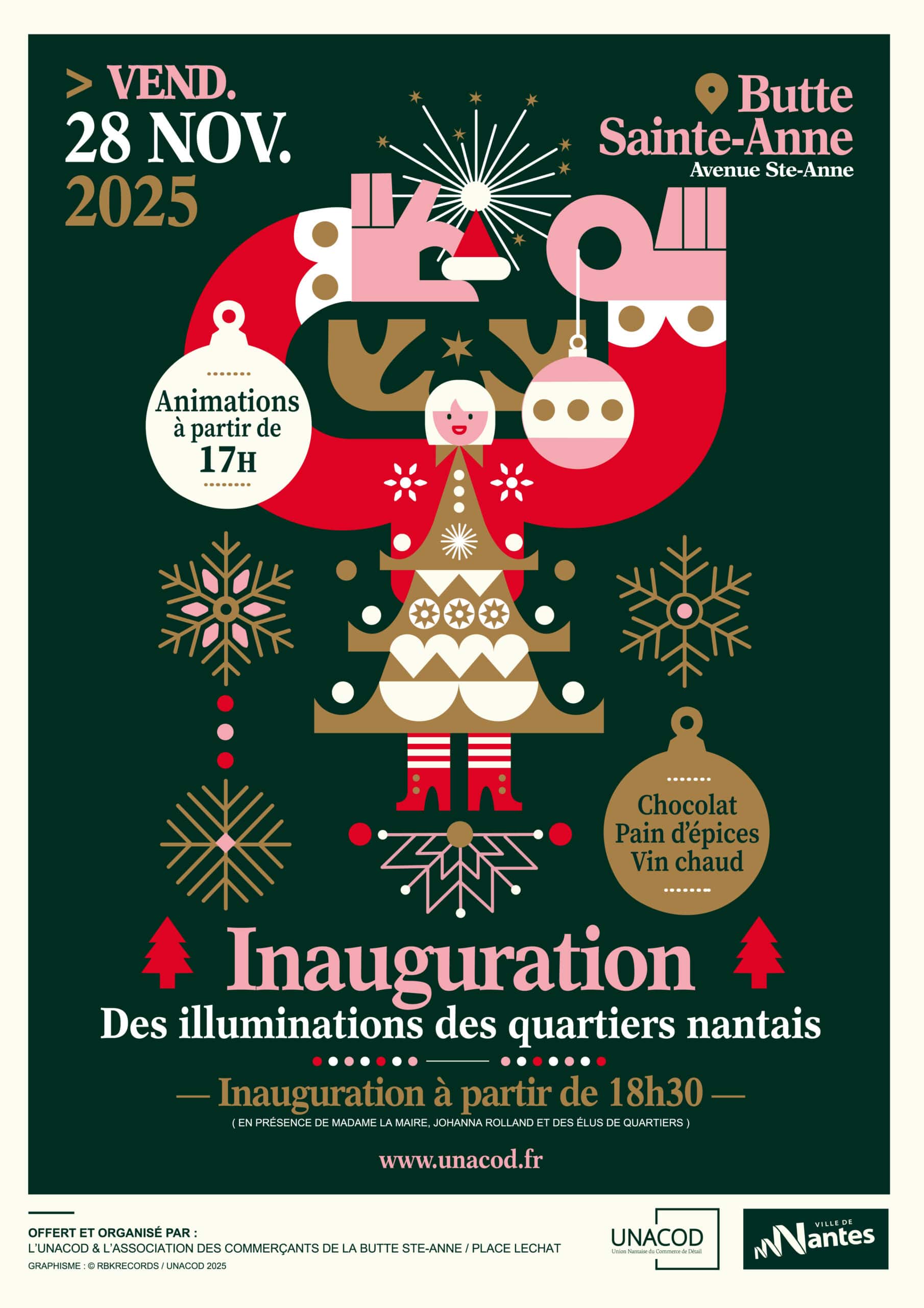 INAUGURATION des illuminations de Nöel 2025 des quartiers nantais